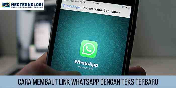 3 Cara Buat Link Whatsapp Dengan Teks Terbaru